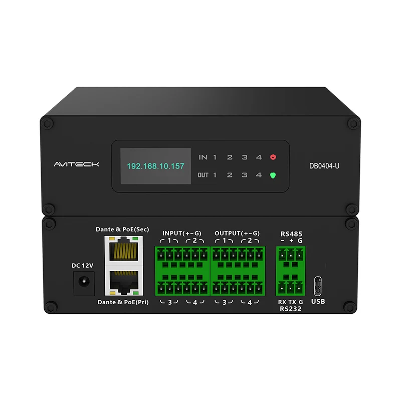 Dante 4 в 4 Out Audio Audio Box
